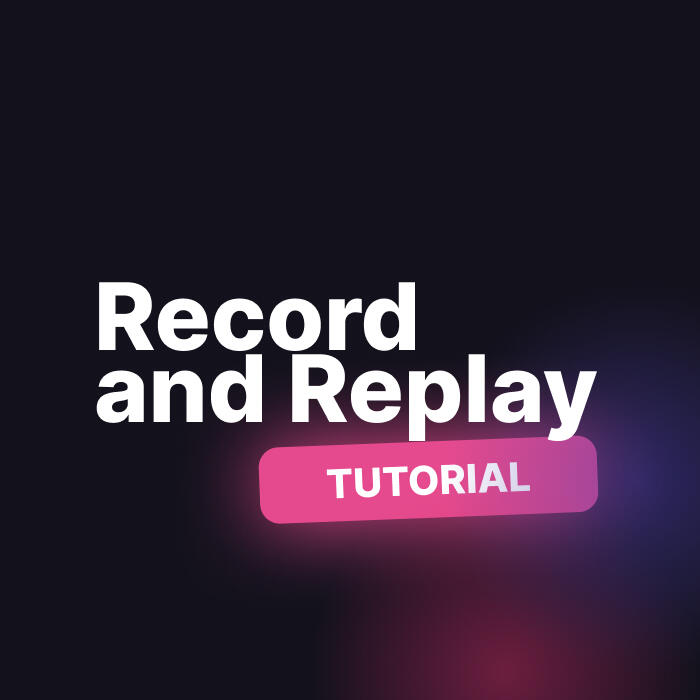 Record and replay in SessionMate